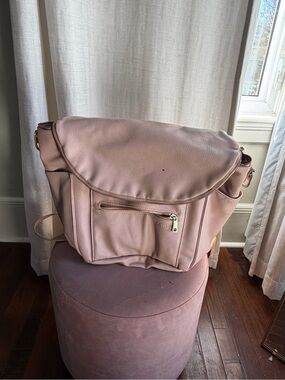Fawn Design Blush Pink Baby Bag with Front Zip Pocket